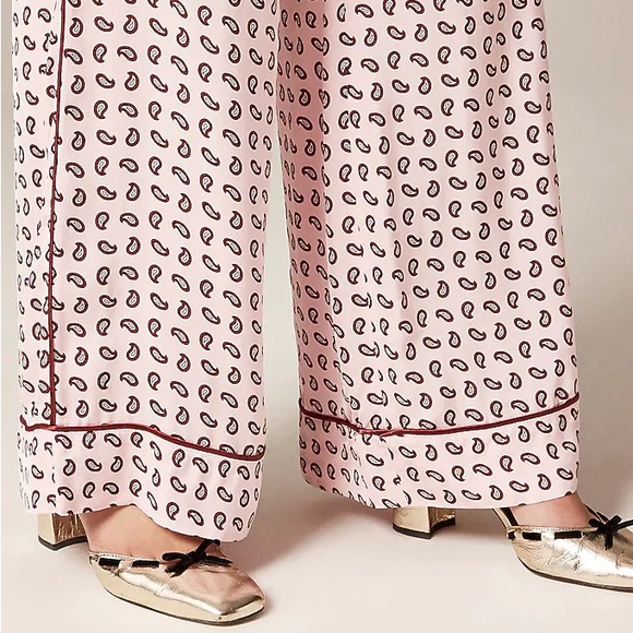 J. Crew - Cosmo Cuffed Pant in Pink Paisley Print - Picture 6 of 6